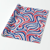 Abstracte Amerikaanse vlag patriottisch patroon Cadeaupapier (Uitgerold)