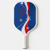 Abstracte Amerikaanse vlag Pickleball Paddle (Achterkant)