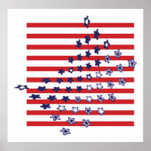 Abstracte Amerikaanse vlag Posters en Prints (Voorkant)