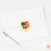 Abstracte Amerikaanse vlag Ronde Sticker (Envelop)