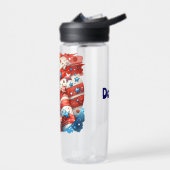 Abstracte Amerikaanse vlag rood, wit en blauw Waterfles (Links)