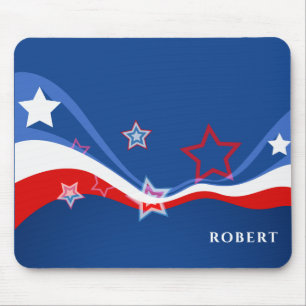 Abstracte Amerikaanse vlag Stars and Stripes Muismat