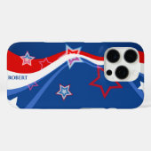 Abstracte Amerikaanse vlag Stars en Stripes Case-Mate iPhone Case (Achterkant (horizontaal))