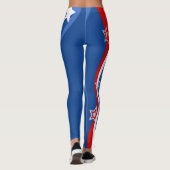 Abstracte Amerikaanse vlag Stars en Stripes Leggings (Achterkant)