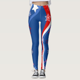 Abstracte Amerikaanse vlag Stars en Stripes Leggings