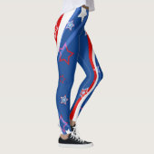 Abstracte Amerikaanse vlag Stars en Stripes Leggings (Rechts)