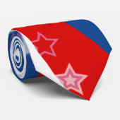 Abstracte Amerikaanse vlag Stars en Stripes Stropdas (Opgerold)