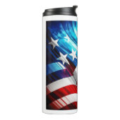 Abstracte Amerikaanse vlag Thermal Tumbler Thermosbeker (Gedraaid links)