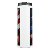 Abstracte Amerikaanse vlag Thermal Tumbler Thermosbeker (Achterkant)