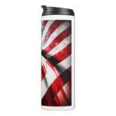 Abstracte Amerikaanse vlag Thermal Tumbler Thermosbeker (Geroteerd rechts)