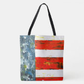 Abstracte Amerikaanse vlag Tote Bag (Voorkant)