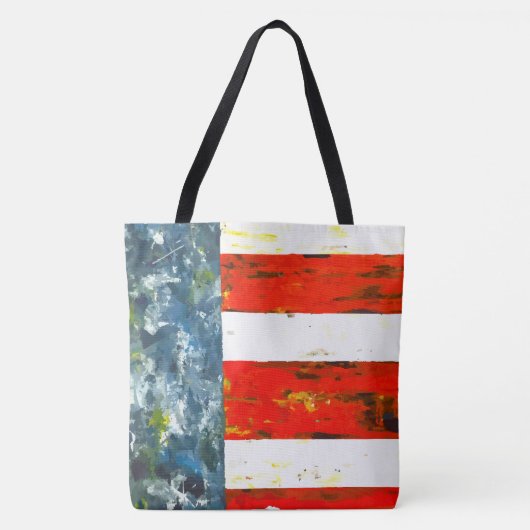 Abstracte Amerikaanse vlag Tote Bag (Voorkant)