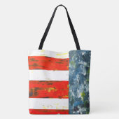 Abstracte Amerikaanse vlag Tote Bag (Achterkant)
