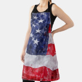 Abstracte Amerikaanse vlag, Waterverf stijl. Schort (Insitu)