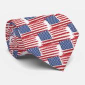 Abstracte Amerikaanse vlaggen Stropdas (Opgerold)