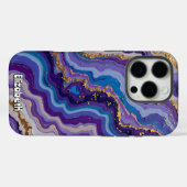Abstracte Amethist en Goud Case-Mate iPhone Case (Achterkant (horizontaal))