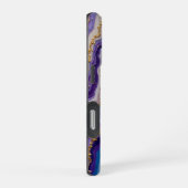 Abstracte Amethist en Goud iPhone Hoesje (Rechterkant)