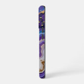 Abstracte Amethist en Goud iPhone Hoesje (Linkerkant)