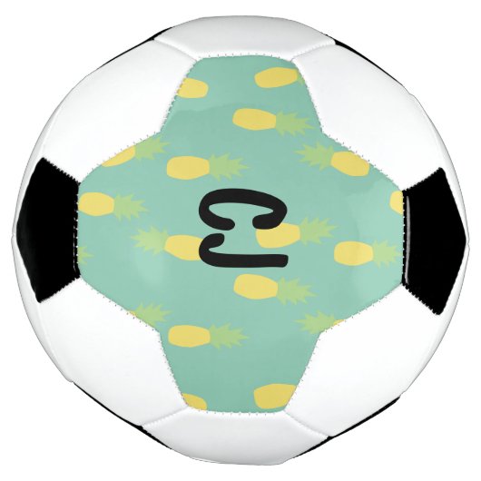 Abstracte anananas Monogrammen Initialen Voetbal (Gedraaid)