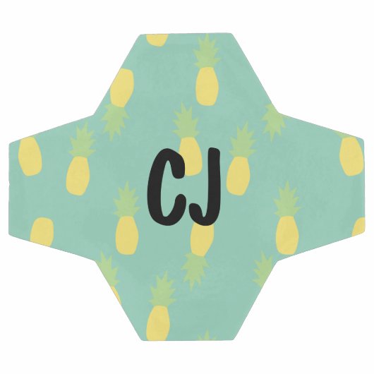 Abstracte anananas Monogrammen Initialen Voetbal (Enkel)