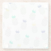 Abstracte anananassen 2 glazen onderzetter (Achterkant)