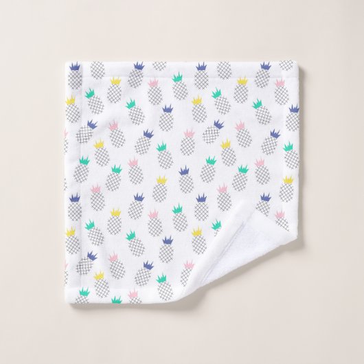 Abstracte anananassen bad handdoek (Wasdoekje)