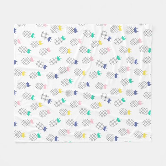 Abstracte anananassen fleece deken (Voorkant (Horizontaal))