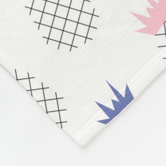 Abstracte anananassen fleece deken (Hoek)