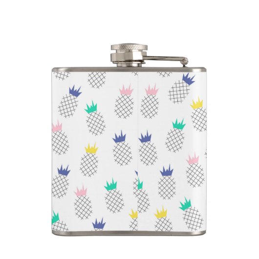 Abstracte anananassen heupfles (Achterkant)