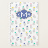 Abstracte anananassen | Monogram Planner (Voorkant)