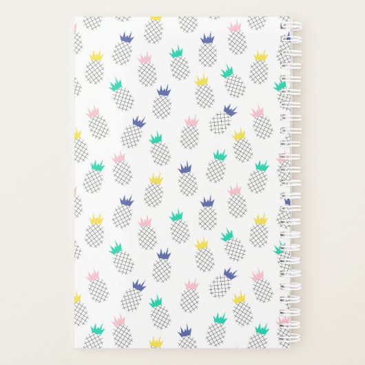Abstracte anananassen | Monogram Planner (Achterkant)