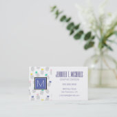 Abstracte anananassen | Monogram Visitekaartje (Staand voorkant)