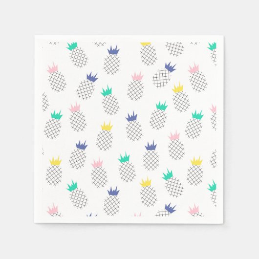 Abstracte anananassen servet (Voorkant)