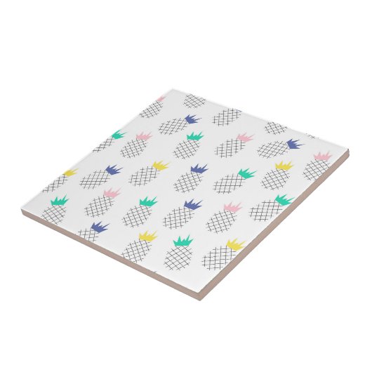 Abstracte anananassen tegeltje (Zijkant)