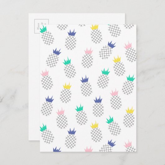 Abstracte ananas 2 briefkaart (Voorkant / Achterkant)