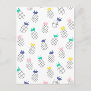 Abstracte ananas 2 briefkaart