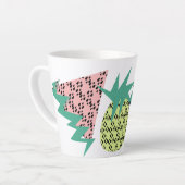 Abstracte Ananas Watermeloen  Latte Mok (Linkerhoek)