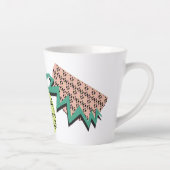 Abstracte Ananas Watermeloen  Latte Mok (Rechts)