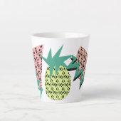 Abstracte Ananas Watermeloen  Latte Mok (Voorkant)