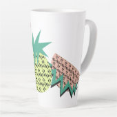 Abstracte Ananas Watermeloen Latte Mok (Rechterhoek)