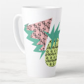 Abstracte Ananas Watermeloen Latte Mok (Linkerhoek)