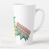 Abstracte Ananas Watermeloen Latte Mok (Rechts)