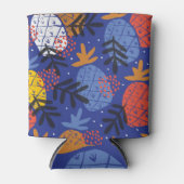 Abstracte ananassen bladeren  patroon blikjeskoeler (Voorkant)