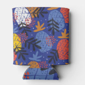 Abstracte ananassen bladeren  patroon blikjeskoeler (Achterkant)