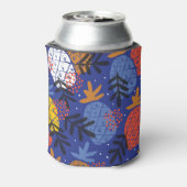 Abstracte ananassen bladeren  patroon blikjeskoeler (Blikje Achterkant)