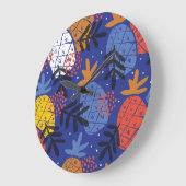 Abstracte ananassen bladeren patroon grote klok (Hoek)