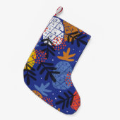 Abstracte ananassen bladeren  patroon kleine kerstsok (Voorkant (Hangend))