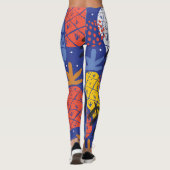 Abstracte ananassen bladeren  patroon leggings (Achterkant)