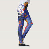 Abstracte ananassen bladeren  patroon leggings (Rechts)