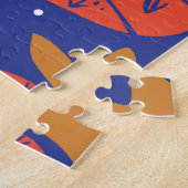 Abstracte ananassen bladeren  patroon legpuzzel (Zijkant)